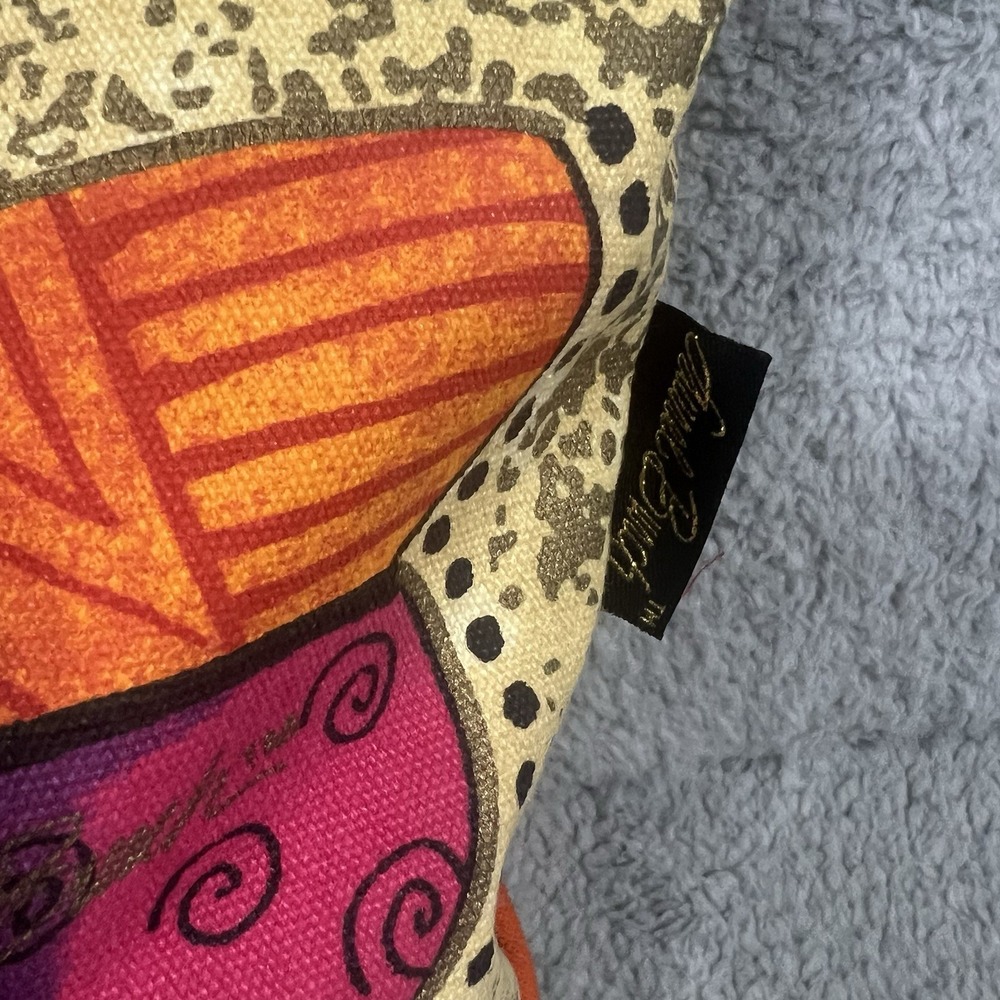 Laurel Burch Purse Handbag fabric Butterfly on both sides Zip Closure - Picture 3 of 7